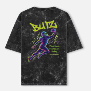 blitz unisex acid washed oversized tee